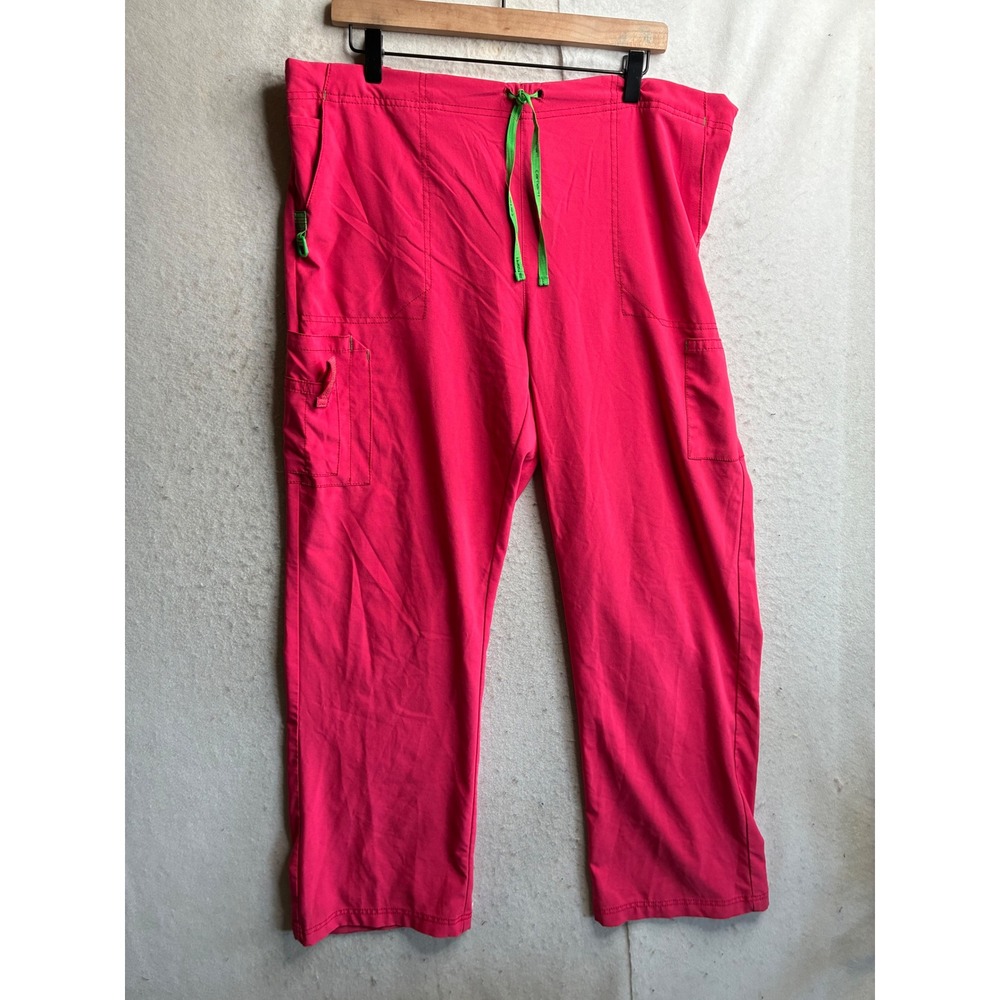 Carhartt Force Women Pink Scrub Pants XL Cargo Medical Nursing C52110